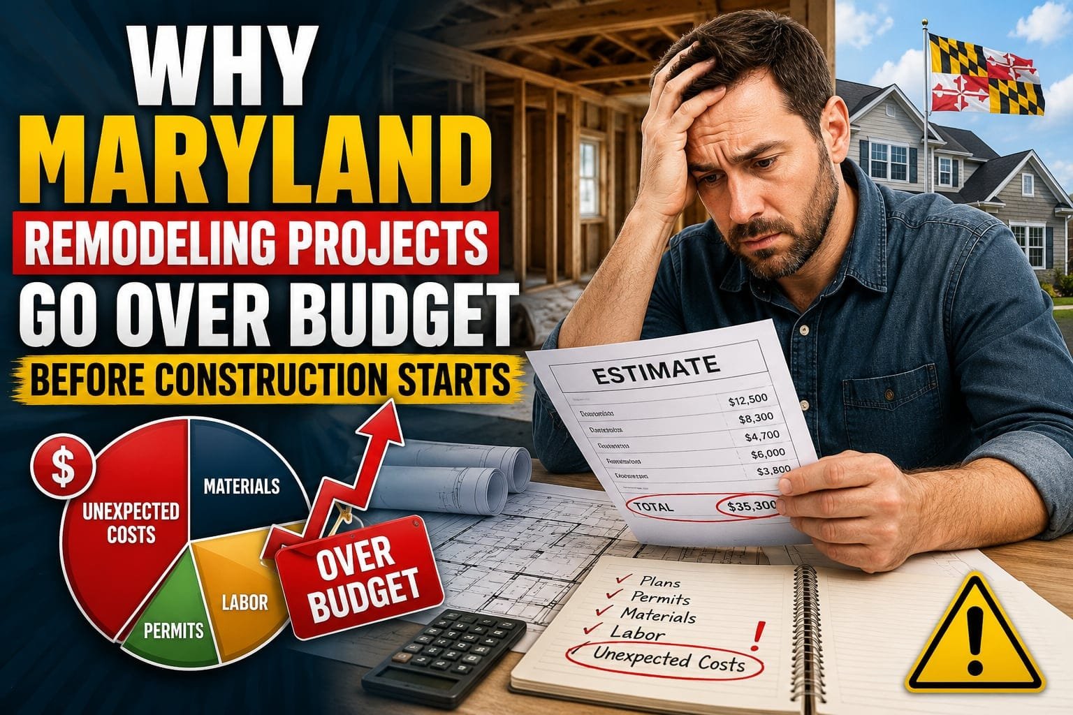 Why Maryland Remodeling Projects Go Over Budget Before Construction Starts